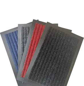 PVC Double Stripe Door Mat Entrance Floor Mat Non Slip Dirt Trapper Commercial Custom Size