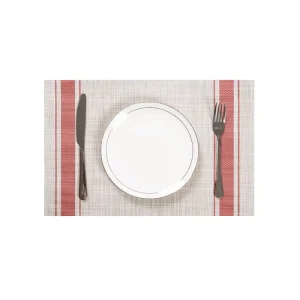 PVC European Style Placemat Anti Slip Fine Stripe Weave Foldable Easy Clean Heat Resistant Wedding Home Use Place Mats