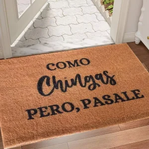 PVC Front Door Mat Washable Non slip Luxury Welcome Mat Durable and Mud Absorbent Outdoor Entrance Door Mats for Home
