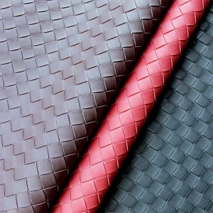 PVC Leather Woven Pattern Embossed Knit Three-dimensional Tactile Bag Leather Product Material