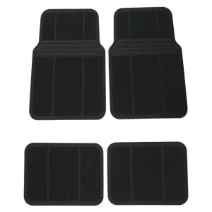 PVC Non Slip Universal Four Piece Car Floor Mat Set Waterproof Durable Rolled Carpet Standard Fit