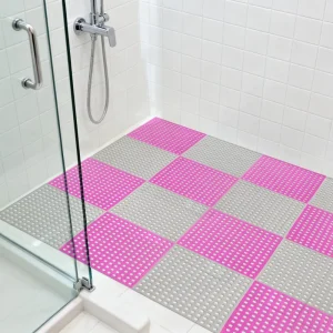 PVC Non slip Waterproof Eco Friendly Durable Bath Mat 30x30cm Anti Slip Cushion Pad for Shower Toilet