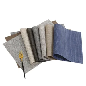 PVC Table Mats Heat Resistant Stain Resistant Anti Skid Washable Vinyl Placemats