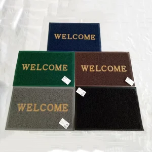 PVC Washable Non Slip 8-9mm Thick Coil Machine Made Multi Color Welcome Mat for Door
