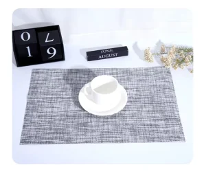 PVC Waterproof Placemat with Protection Function Square Round Shape Country Style