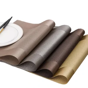 PVC Waterproof Table Runner Classical Textilene Wipeable Placemat Table Dining Room Restaurant Gadget Modern Decor Supplies