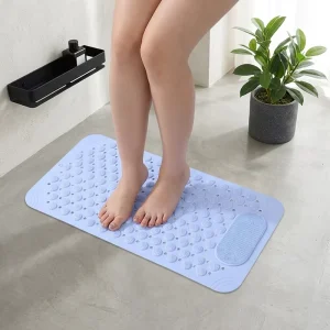 PVC Woven Quick Dry Bath Mat Anti Slip Water Permeable Shower Mat Bulk Supply