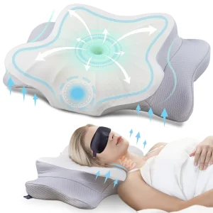 Pain Relief Contour Memory Foam Pillow Ergonomic Orthopedic Support Side Back Ergonomic Memory Foam Bed Pillow butterfly