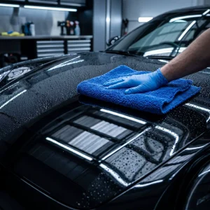 Paint Safe High Low Fiber Microfiber Cleaning Cloth Two Sided Plush Super Absorbent Professional Auto Detailing Wash Towel