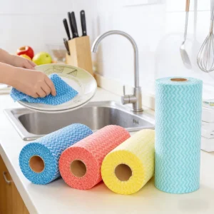 Paper Towels Shop Disposable Polyester Hanging White Plain Towel Fabric 30 Scrubber Cloth Cleaning Cloths