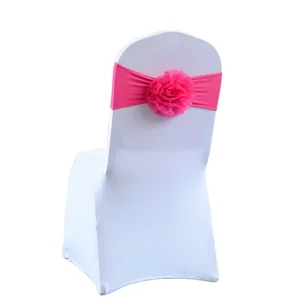 Party Chair Decor Wedding Party Event Decoration Bandage Plain Dyed Satin Fabric Chair Sashes