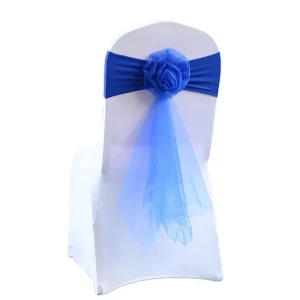 Party Supplies Grandi Fasce Per Sedie a Fiori Tulle Chair Sashes Big Flower Middle Big Flower Chair Sashes Chair Bands