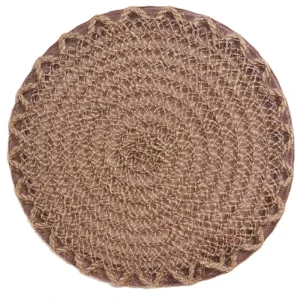Pastoral Style Placemat Woven with Jute Heat Resistant and Anti-Scald Decorative Hollow Customizable Mat