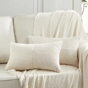 Patchwork Windmill Square Throw Pillow Cover Headboard Cushion Customizable Modern Solid Color Plain Removable