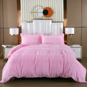 Pattern Jacquard Recycled Polyester Bedding Set for Adults Kids