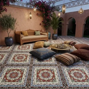 Pattern and Size Customization 100% Nylon Carpet Tiles for Luxury Libraries Themed Hotels and Upscale Residences