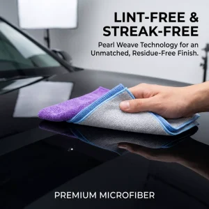Pearl Microfibre Car Wash Towel 300gsm 400gsm Custom Size Lint Free Weave Cleaning Cloth for Multi Purpose Use