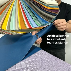 Pebble Texture PU Synthetic Leather for Handbags and Shoes with Soft Touch Feeling and Eco Friendly Coating for Tropical Daily