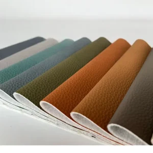 Pebbled Vegan Leather Fabric Waterproof Fleece Backing Leathaire Stain Resistant Breathable Technical Skin