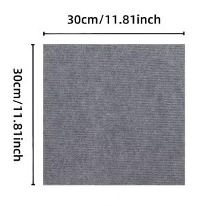 Peel & Stick Self Adhesive Thickened Polyester Carpet Tiles with Plain Surface for Bedroom Office Kitchen Use