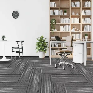 Peel and Stick Modern Loop Pile Thick Cushioned Non-Slip Easy DIY Install Fireproof Soft Tile Carpets
