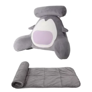 Penguin Washable Detachable Rolling Mat Neck Support Poduszka Do Czytania Bed Chair Backrest Reading Pillow With Arm Rest