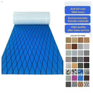 Perfectly Connected Diamond Eva Foam Waterproof Anti Slip Faux Teak Marine Deck Mat Sheet Motorboat Yacht Carpet Boat Floor
