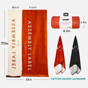 Personalised Custom 100% Cotton Jacquard Oversized Sublimation Printed Beach Towel With Logo