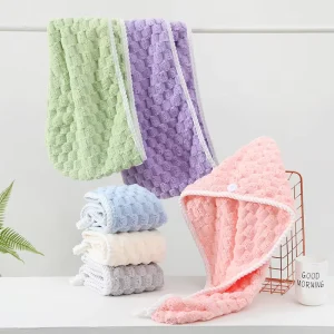 Personality Custom logo Absorbent Quick Dry Ultra Plush Microfiber Hair Drying Wrap Salon Towel Hair Turban for Women