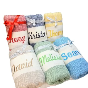 Personalized Cotton Beach Towel Perfect Gift for Bridesmaids Bachelorette Party Wedding Mother’s Day Gift Child Age Group