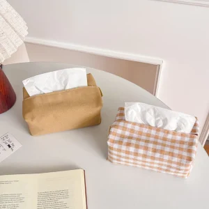 Personalized Custom Brown Cotton Tissue Paper Bag Travel Napkin Pouch Bag Lower Price