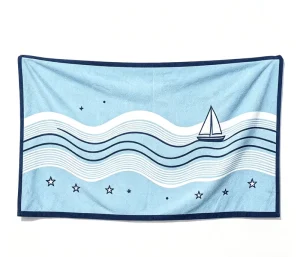 Personalized Custom High quality 100% Cotton Printed Eco friendly Water absorbent Sand proof Multi functional Beach Towel