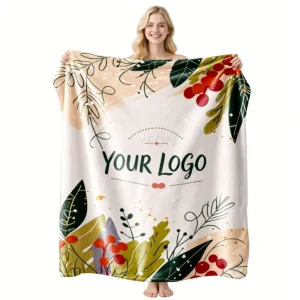 Personalized Custom Printed Blanket with Name Text Art Design Handmade Throw for Bedroom Living Room Unique Gift