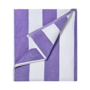 Personalized Custom Striped Design Yarn Dyed 100% Cotton Beach Towels Oversize Cotton Terry Beach Towel