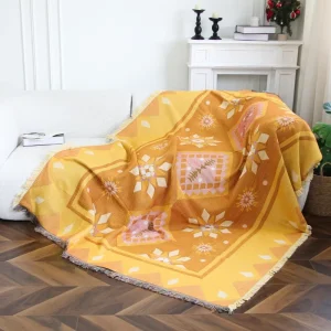 Personalized Customization Bohemian Jacquard Woven Sofa Blankets Breathable Waterproof All Season Large Sized Tapestry Custom