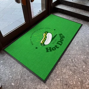 Personalized Front Door Floor Entryway Welcome Doormat Outdoor and Indoor All Weather No Slip Washable Logo Mat for Business