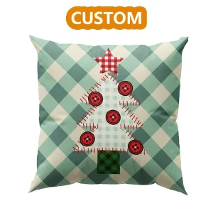 Personalized Linen Cartoon Throw Cover & Custom Pillow Cases with Logo Pictures Anti Bacteria Eco Friendly Home & Hotel Use