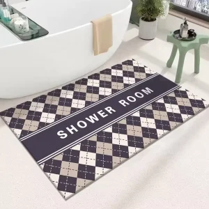 Personalized Non slip Comfortable Bath Mats Made to Order for Bathroom Decor Crystal Velvet Shower Carpet