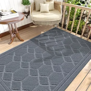 Personalized Plain Tufted Loop Pile Front Door Mat Indoor Entrance Balcony Washable Non Slip PET Friendly Manufacturer in China