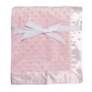 Personalized Premium Super Soft Baby Wrap Security Swaddle Dot Cover Blanket with Silky Stain Backing for Newborn Baby
