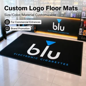 Personalized Printed Custom Logo Floor Mat Wear Resistant Logo Floor Mat Durable Brand Printed Door Mat for Retail Shop