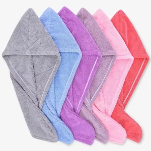 Personalized Super Absorbent Microfiber Hair Drying Towel Ultra Soft Turban Hair Towel Wrap