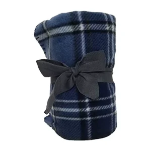 Personalized Warm for Winter Lightweight Microfiber Check Plaid Fleece Throw Blanket