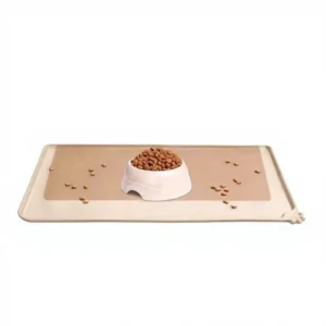 Pet Feeding Mat Absorbent Pet Placemat for Food and Water Bowl with Waterproof Rubber Backing