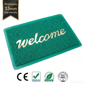 Pet Friendly Welcome Mat Soft Touch PVC Door Mat Coil Spaghetti Noodle Entrance Mat for Home