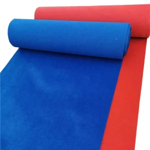 Pet Needle Punched Non woven Felt Red Carpet for Stairs Outdoor Plain Exhibition Celebration Wedding Stair Carpet