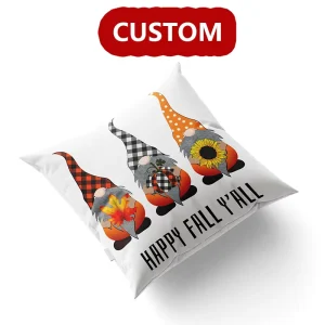 Picture Logo Customization Soft Digital Printing Cotton Linen Hotel Sofa Decorative Throw Cover Bed Pillow Removable Decor