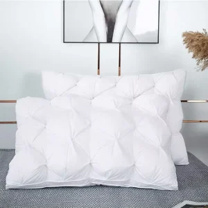 Pillow 100% Cotton Fabric Down Feather Pillows Decorative Hotel Insert Pillow Almohada Fluffy Bed Pillow for Sleeping