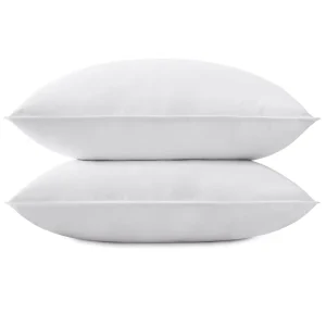 Pillow Bed Customizable Luxury White Cotton Pillow Case Down Alternative Filling Five star Hotel Fluffy Pillow