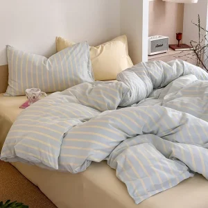 Pillow Case Bed Flat Sheet Jacquard Quilt Cover 100% Cotton Premium Home Textile Bedding Set